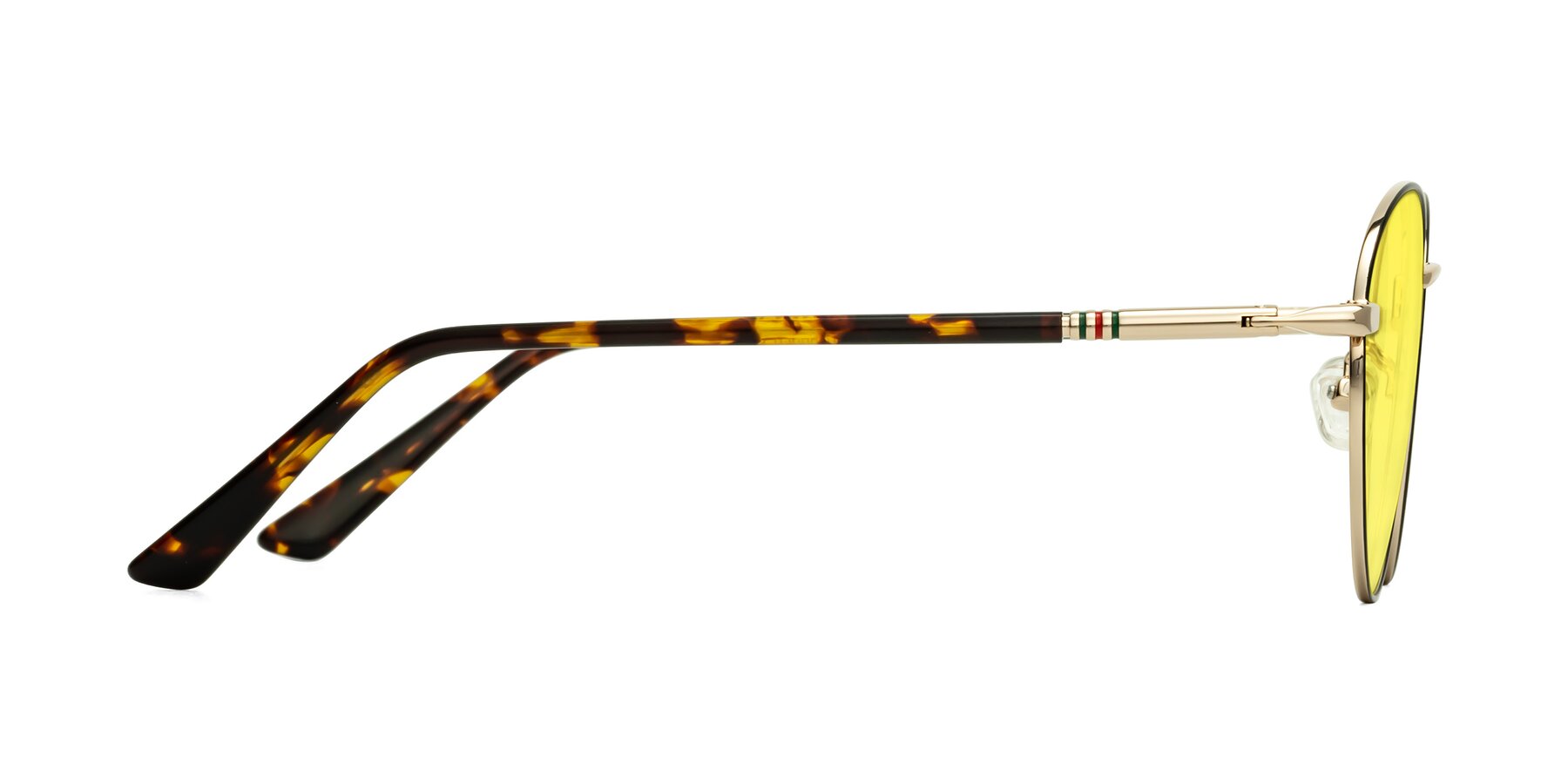 Side of Talla in Black-Gold with Medium Yellow Tinted Lenses