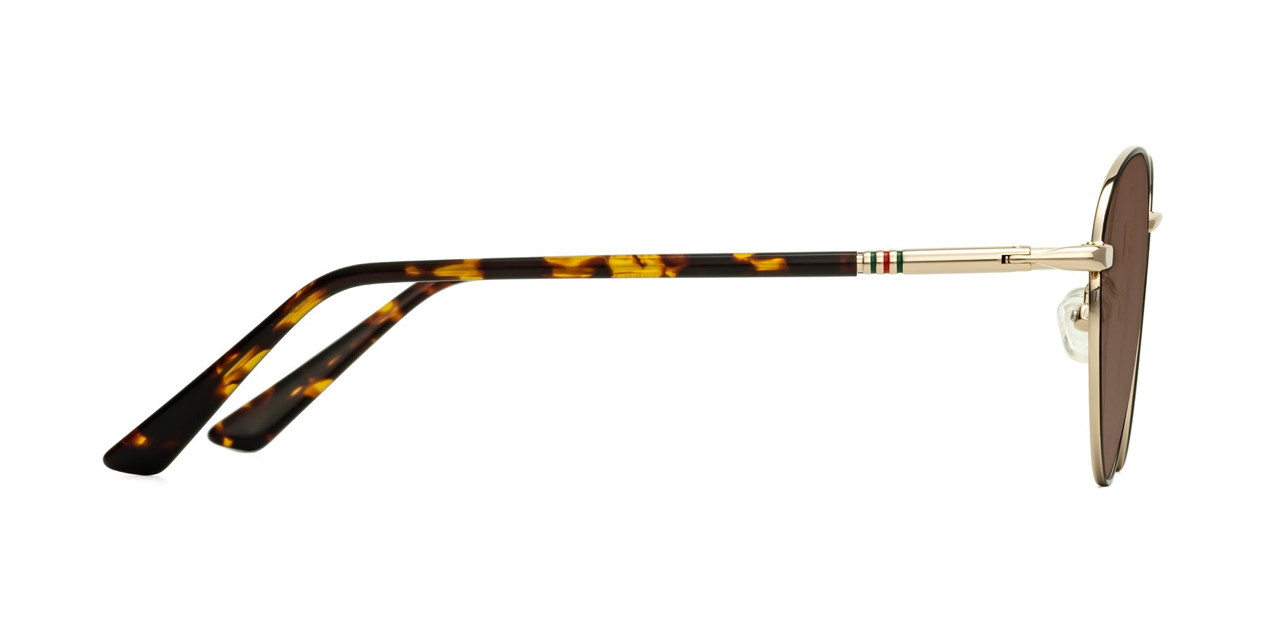 Side of Talla in Black-Gold with Brown Tinted Lenses