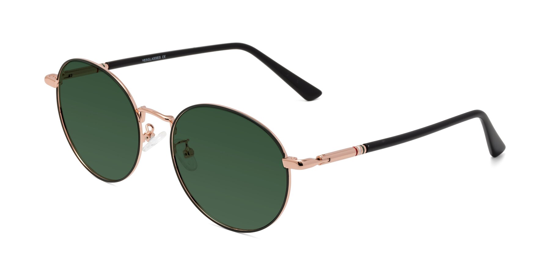 Angle of Talla in Black-Gold with Green Tinted Lenses