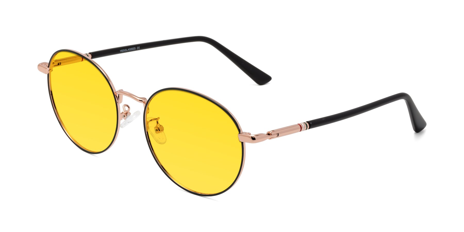 Angle of Talla in Black-Gold with Yellow Tinted Lenses