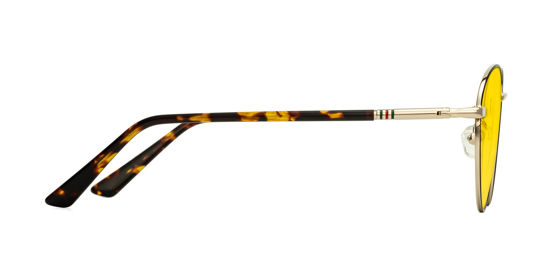 Side of Talla in Black-Gold with Yellow Tinted Lenses