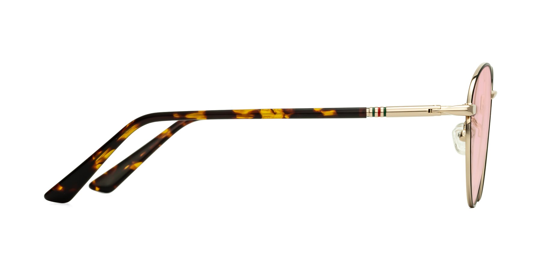 Side of Talla in Black-Gold with Light Garnet Tinted Lenses