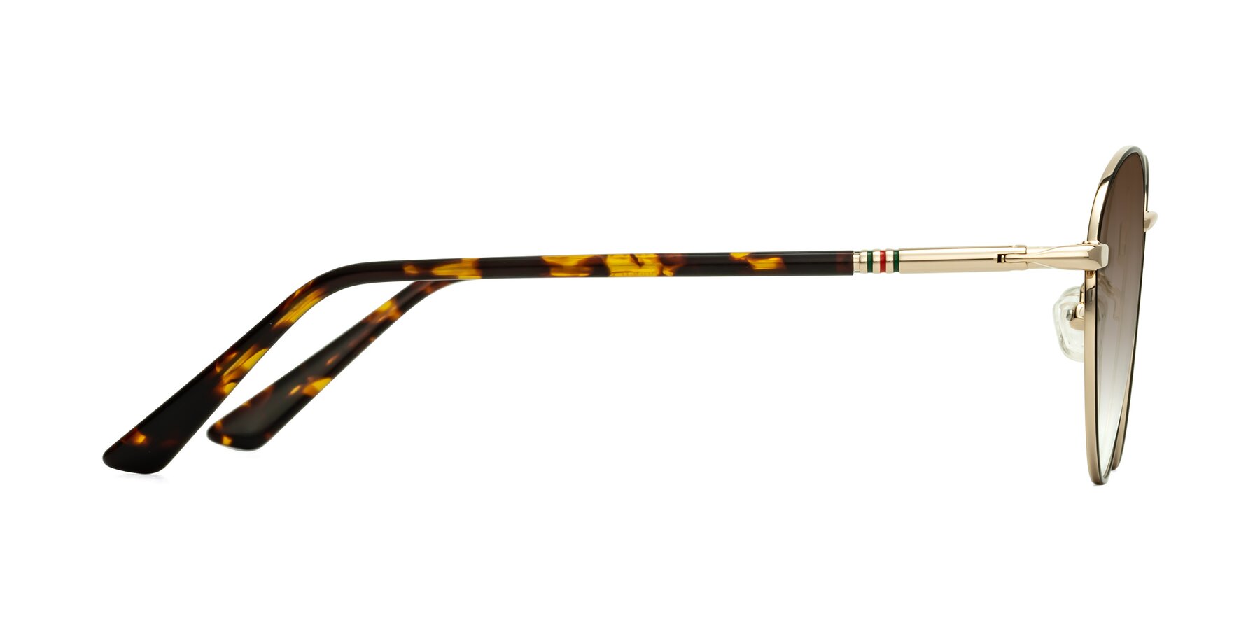 Side of Talla in Black-Gold with Brown Gradient Lenses