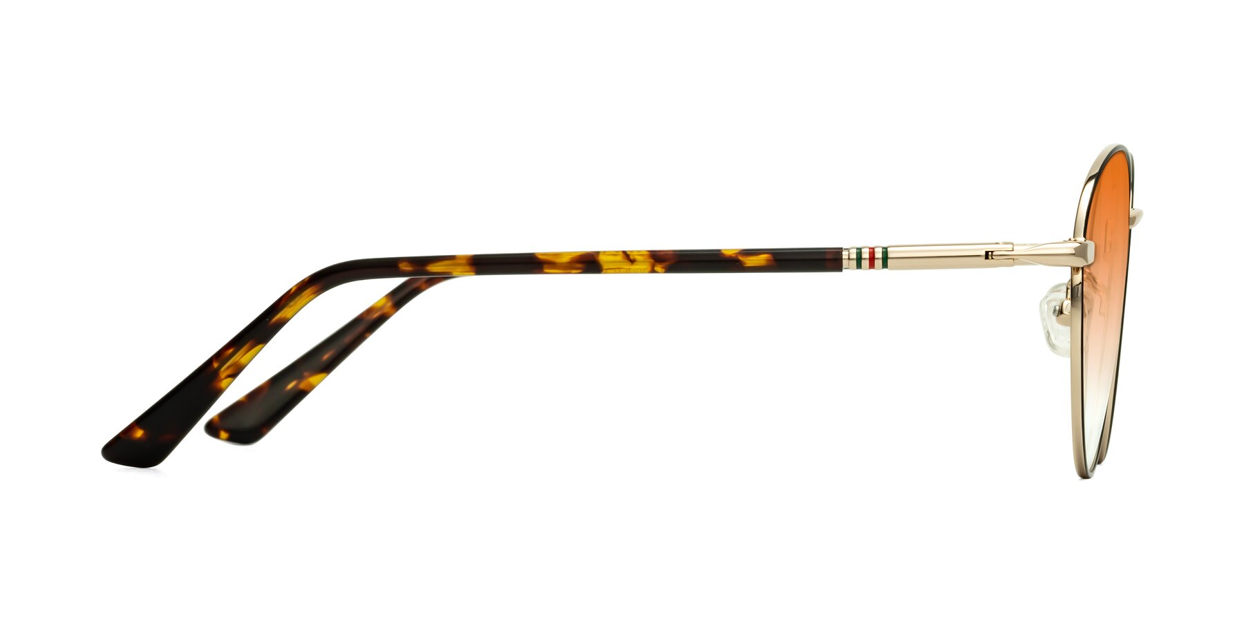 Side of Talla in Black-Gold with Orange Gradient Lenses