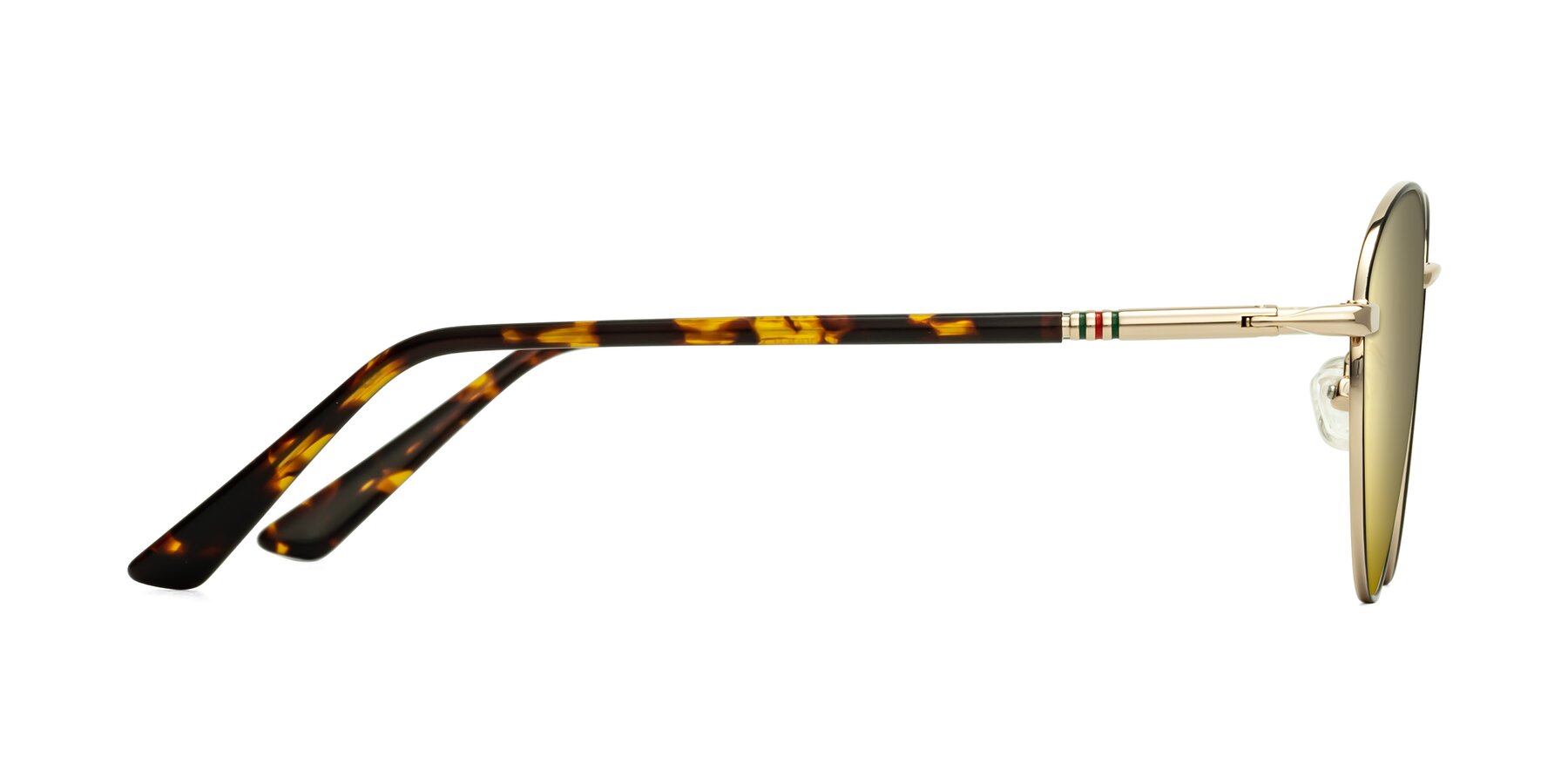 Side of Talla in Black-Gold with Gold Mirrored Lenses