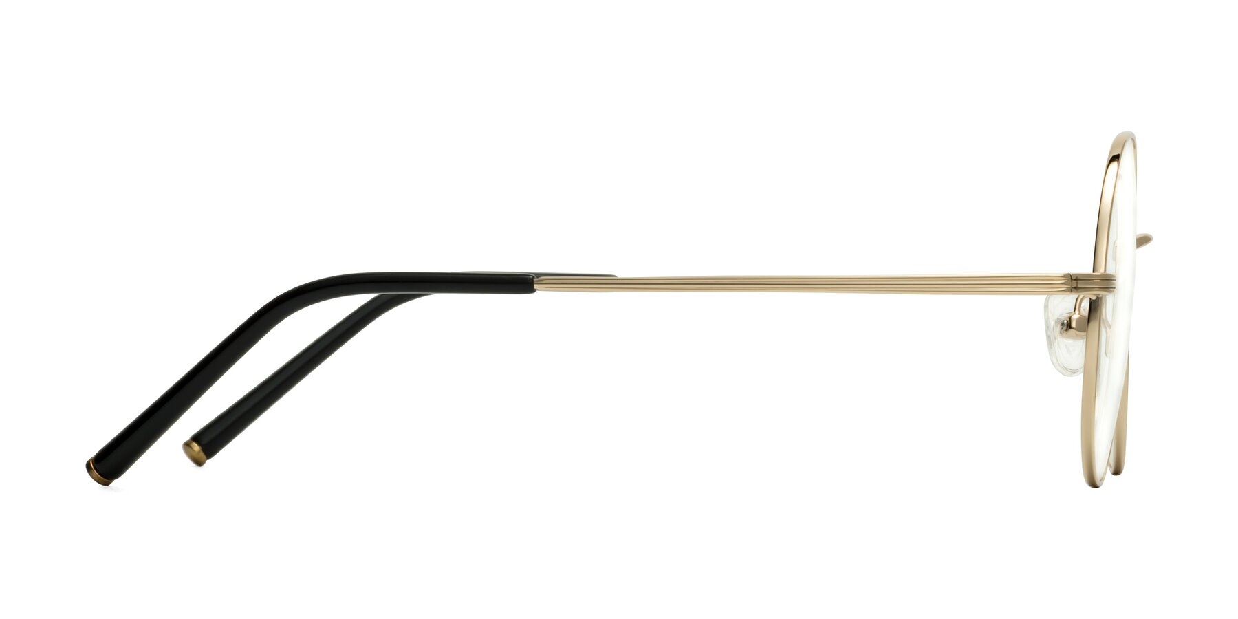 Side of Sword in Light Gold with Clear Eyeglass Lenses