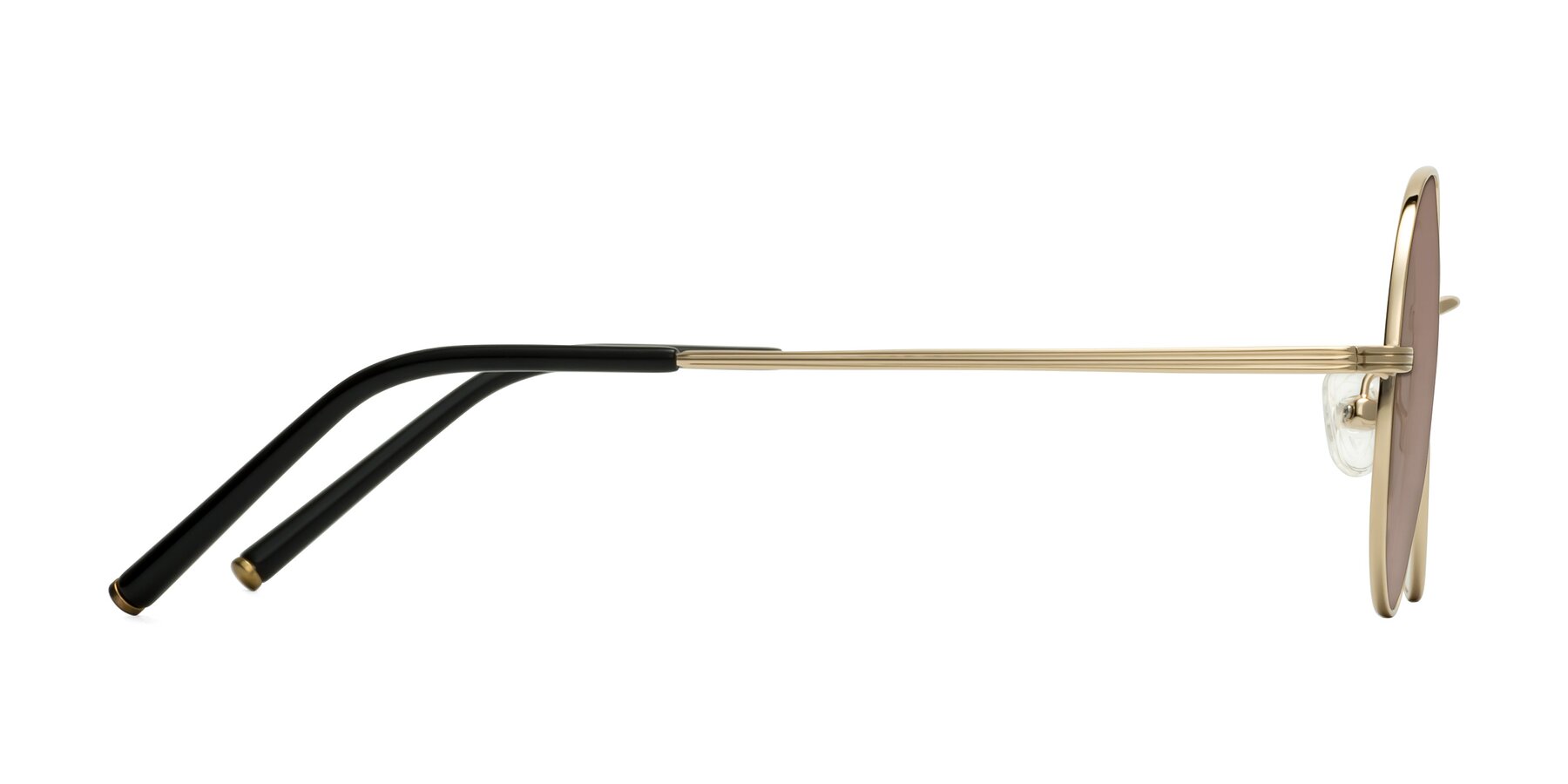 Side of Sword in Light Gold with Medium Brown Tinted Lenses