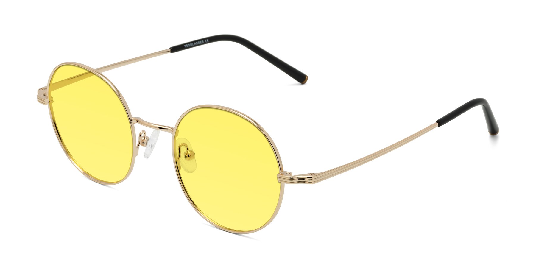 Angle of Sword in Light Gold with Medium Yellow Tinted Lenses