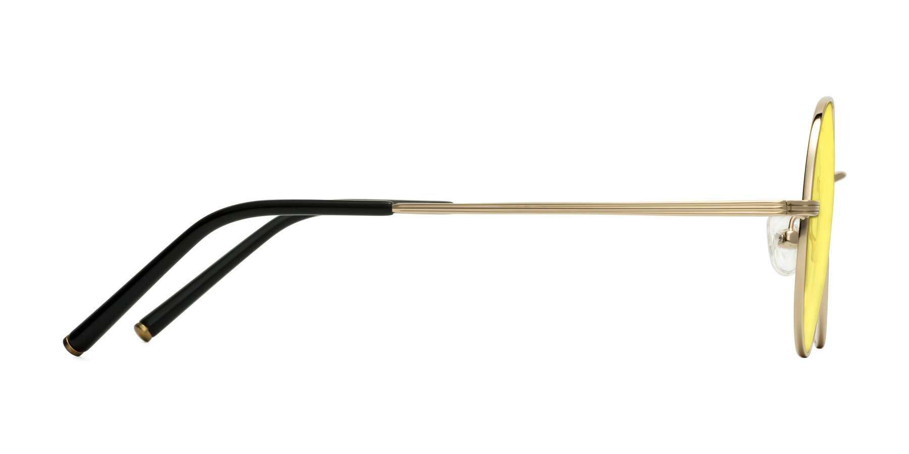 Side of Sword in Light Gold with Medium Yellow Tinted Lenses