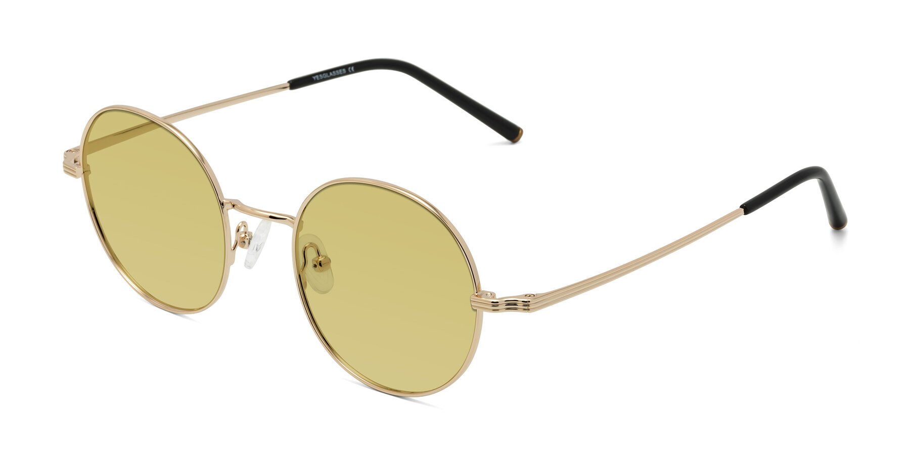 Angle of Sword in Light Gold with Medium Champagne Tinted Lenses