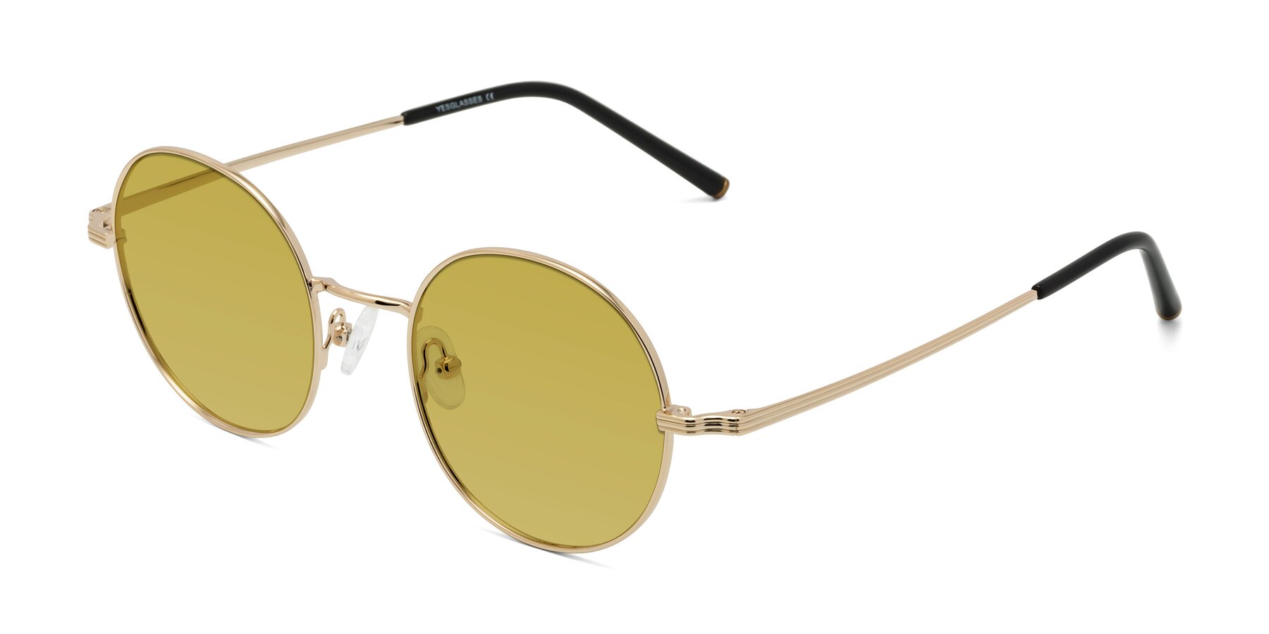 Angle of Sword in Light Gold with Champagne Tinted Lenses