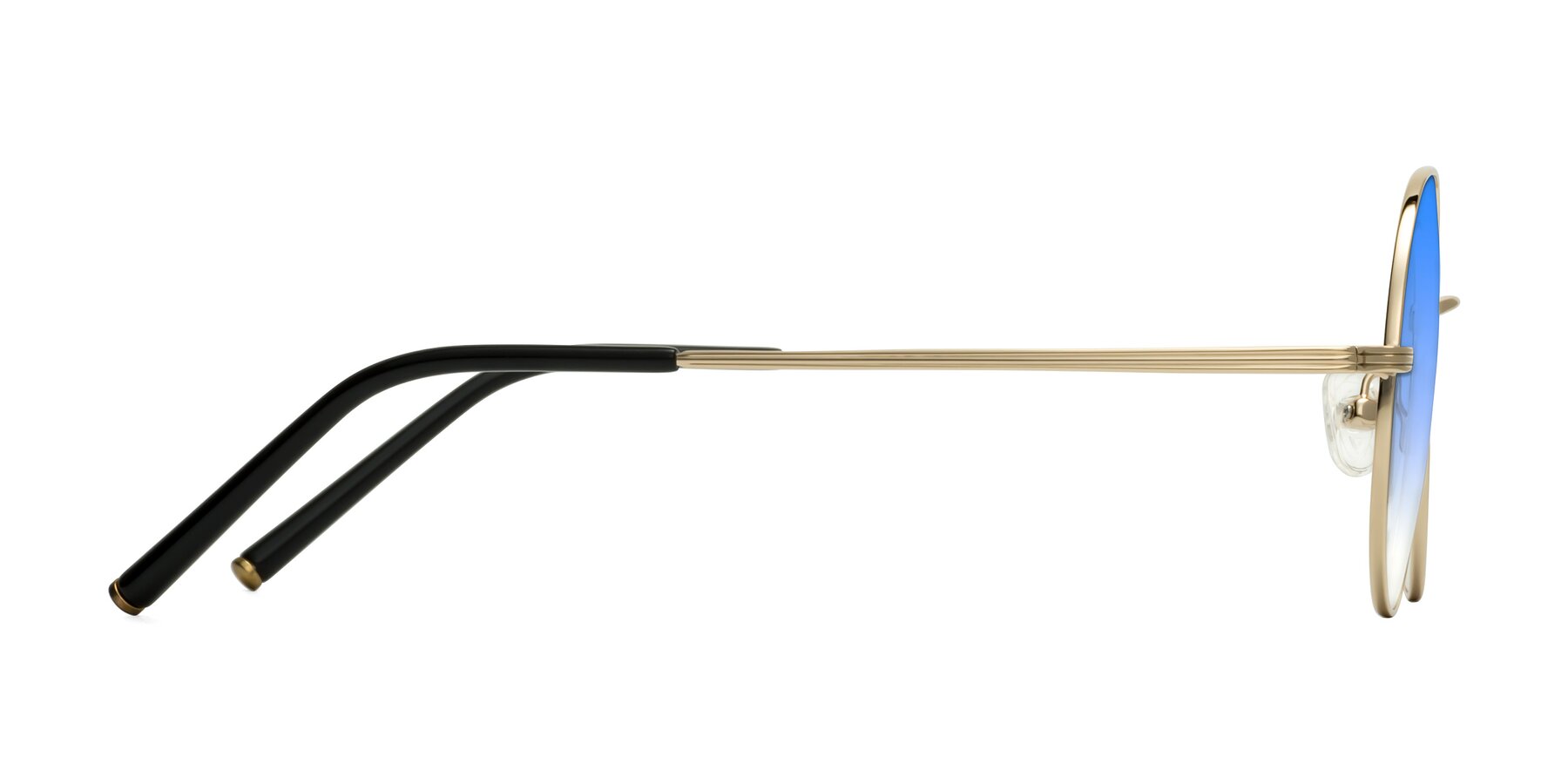 Side of Sword in Light Gold with Blue Gradient Lenses