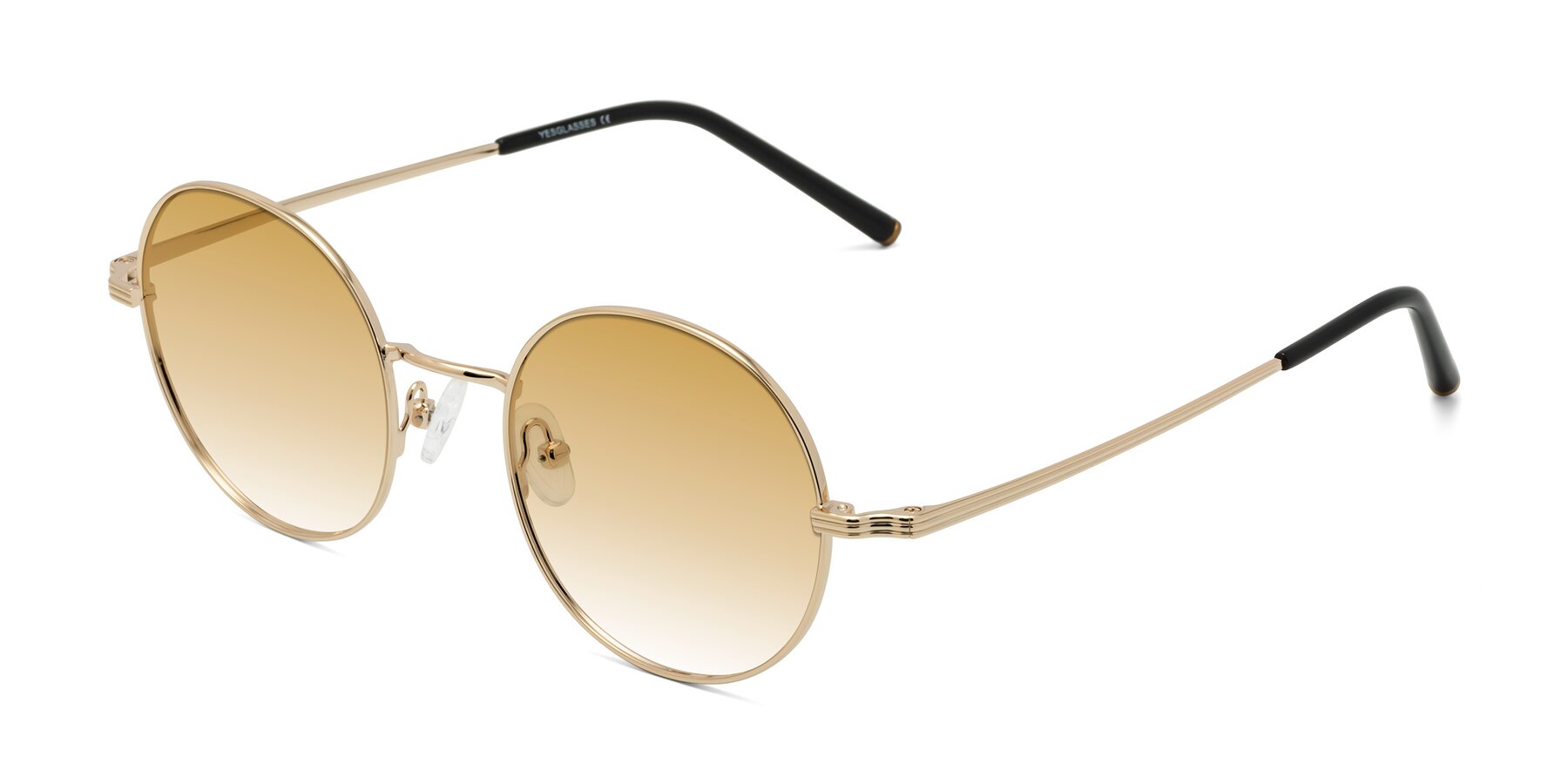 Angle of Sword in Light Gold with Champagne Gradient Lenses