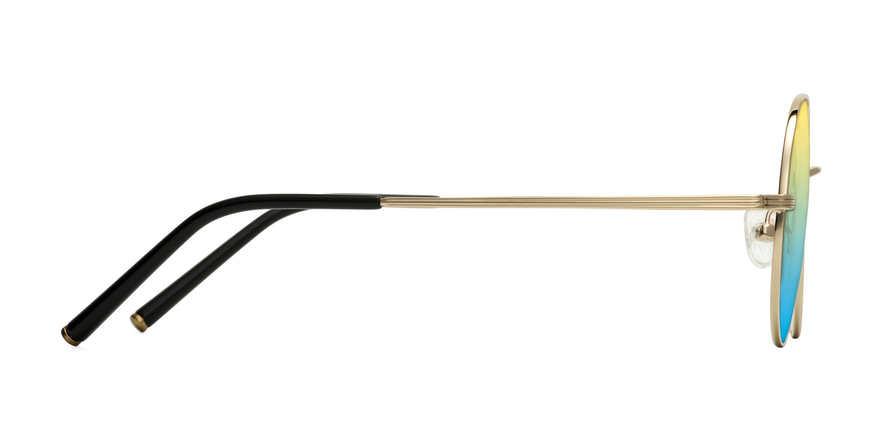 Side of Sword in Light Gold with Yellow / Blue Gradient Lenses