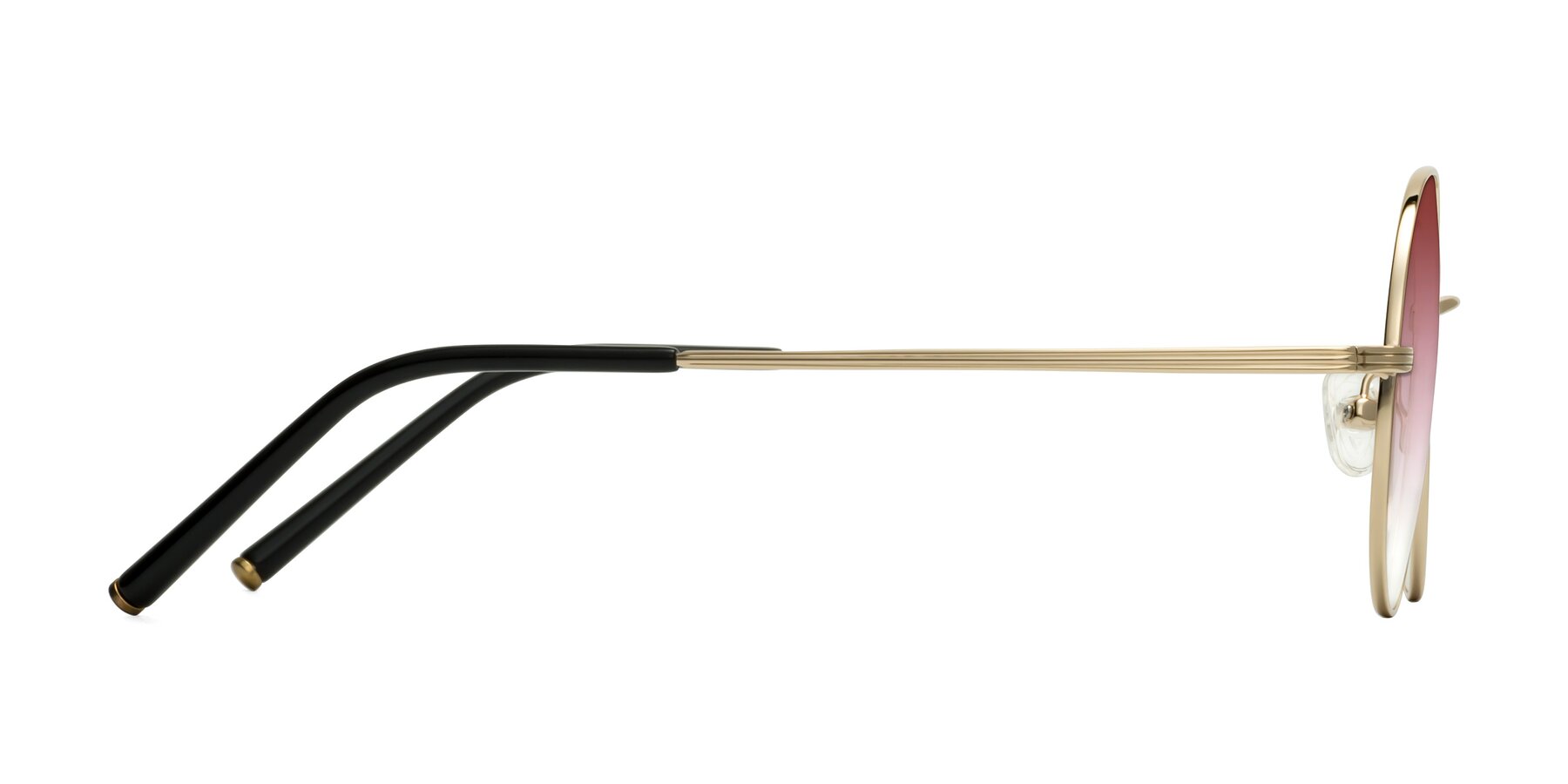 Side of Sword in Light Gold with Garnet Gradient Lenses