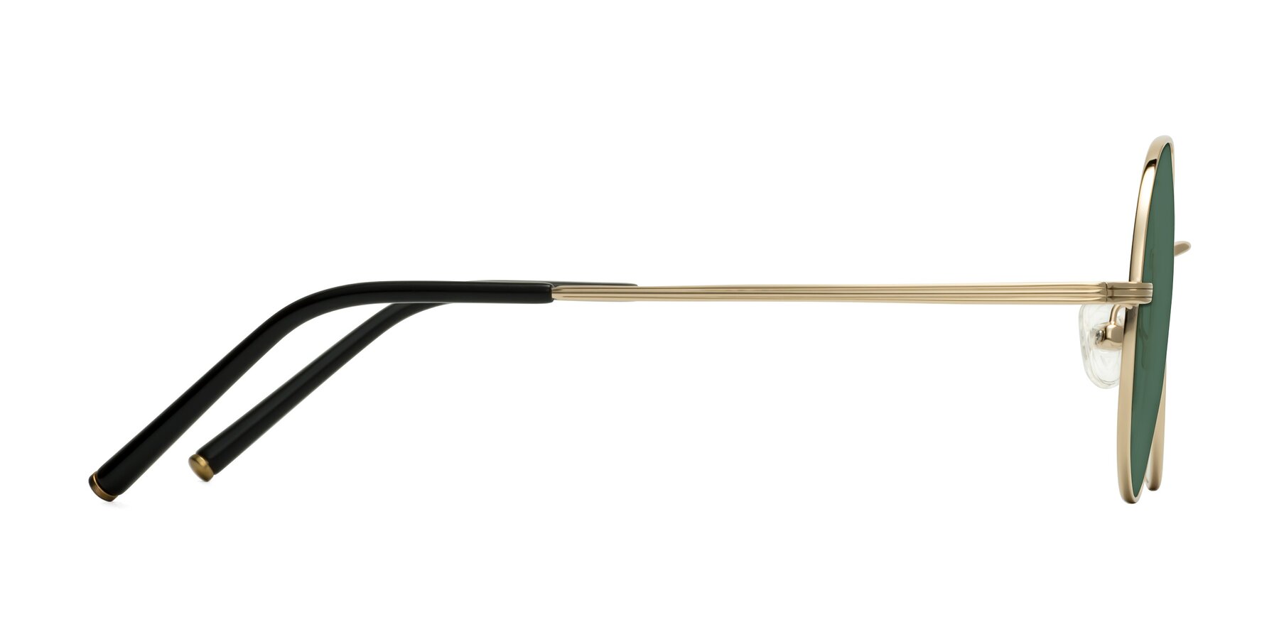 Side of Sword in Light Gold with Green Polarized Lenses