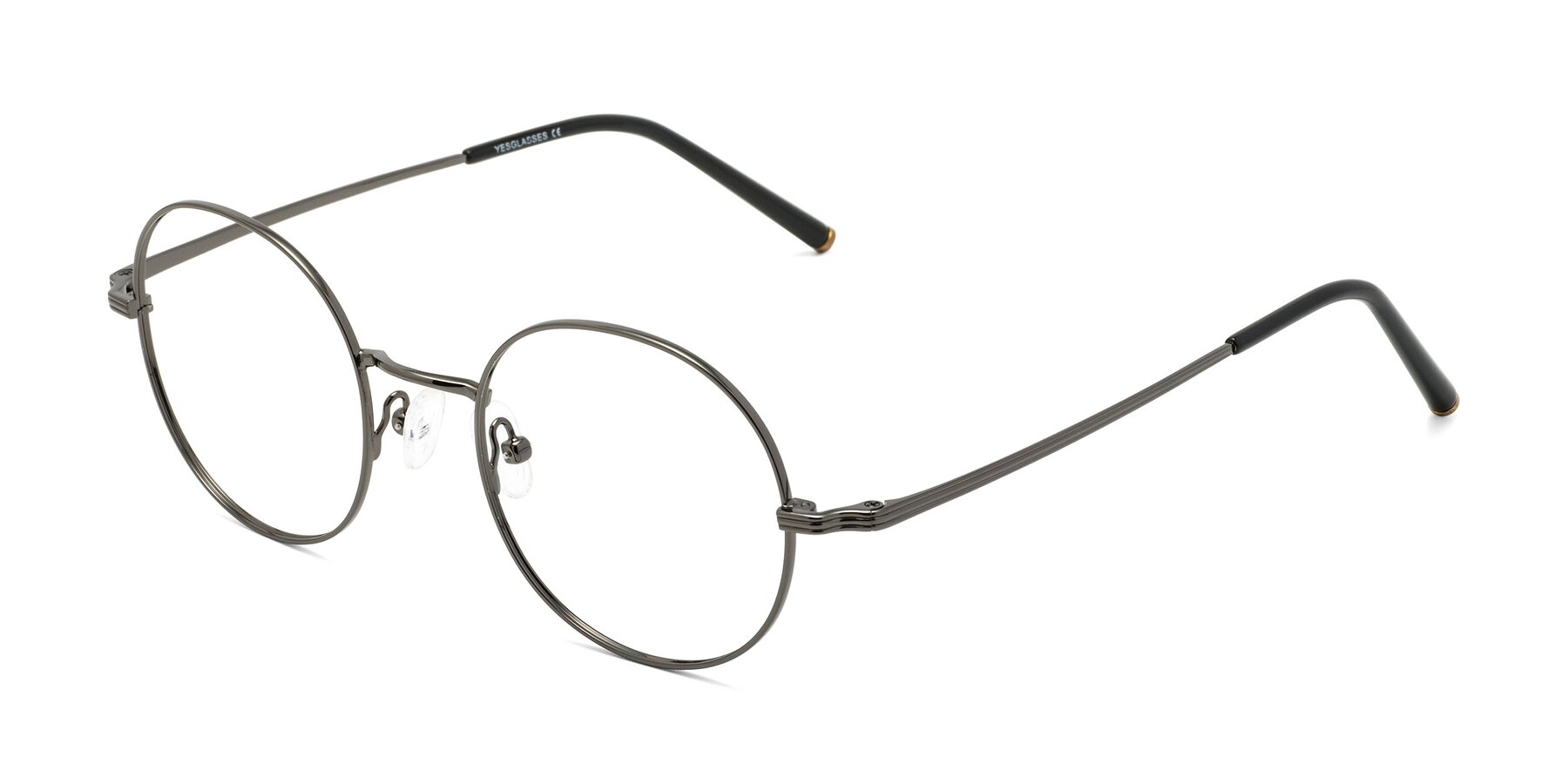 Angle of Sword in Gunmetal with Clear Eyeglass Lenses