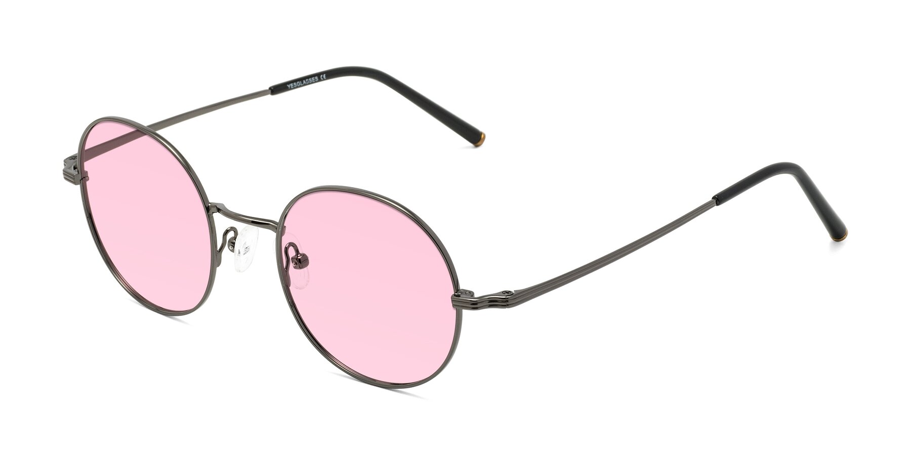 Angle of Sword in Gunmetal with Light Pink Tinted Lenses