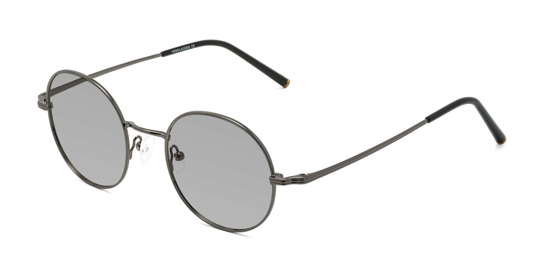 Angle of Sword in Gunmetal with Light Gray Tinted Lenses