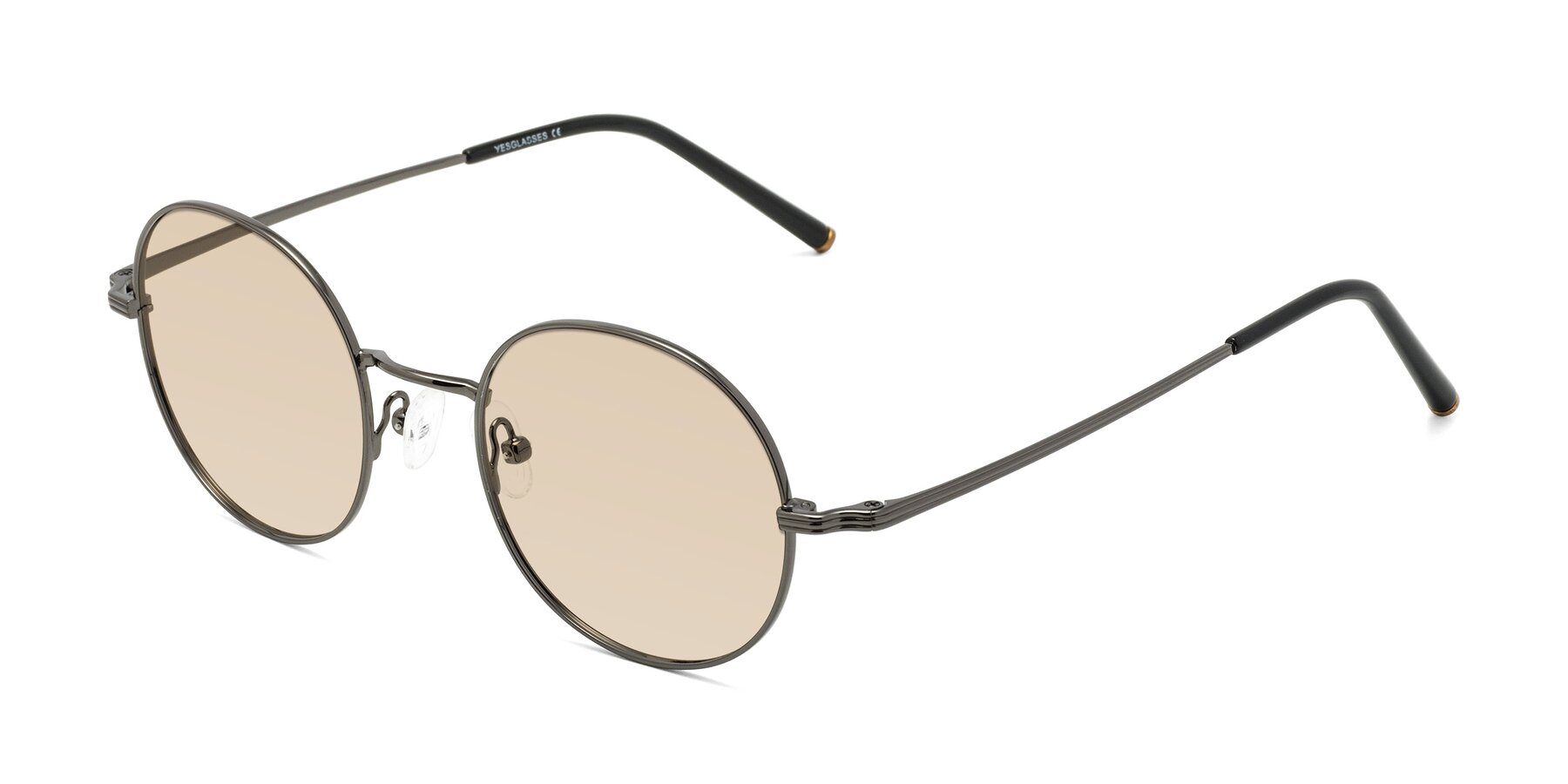 Angle of Sword in Gunmetal with Light Brown Tinted Lenses