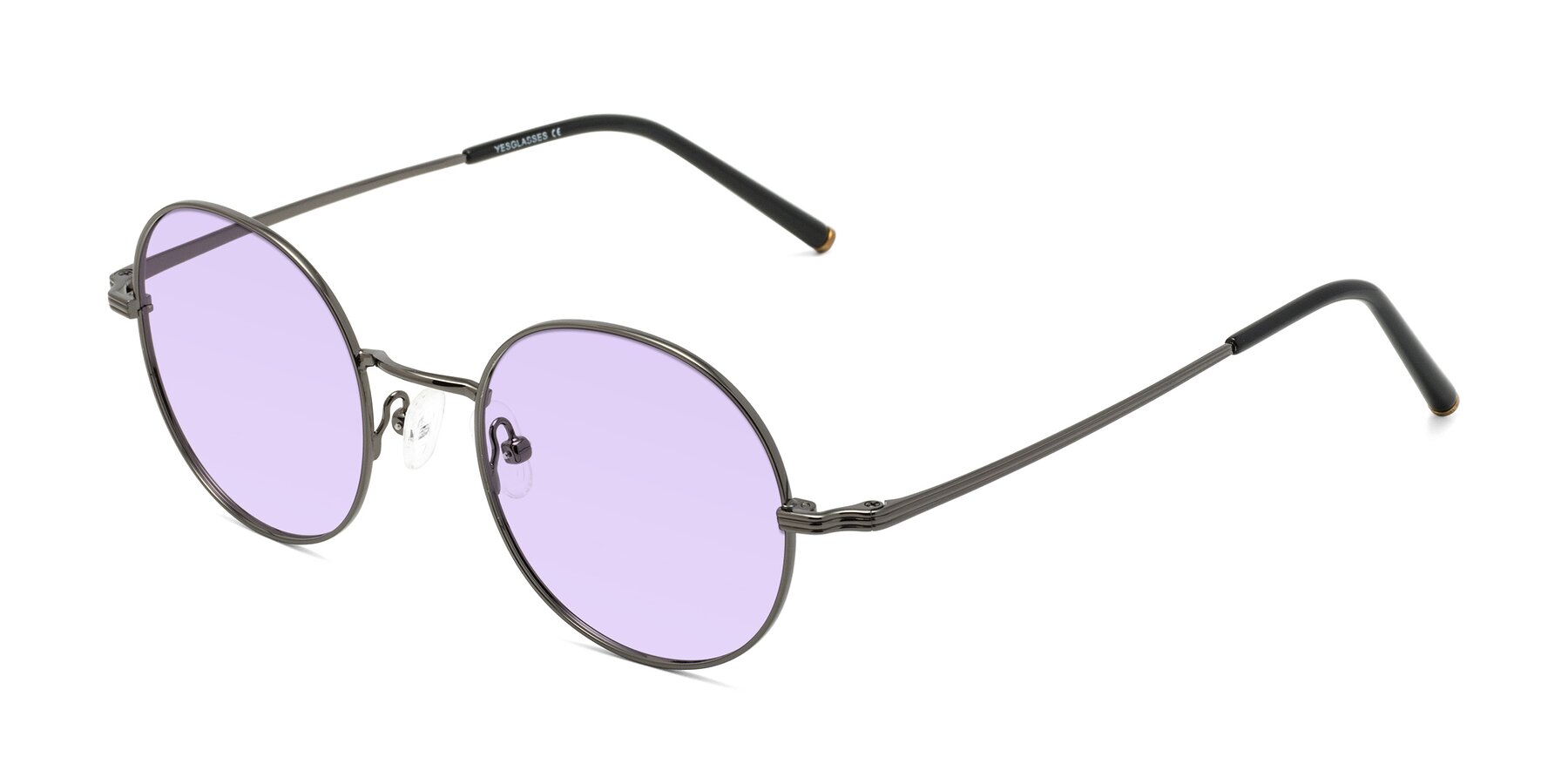 Angle of Sword in Gunmetal with Light Purple Tinted Lenses