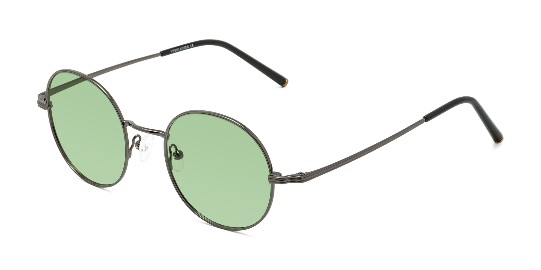 Angle of Sword in Gunmetal with Medium Green Tinted Lenses