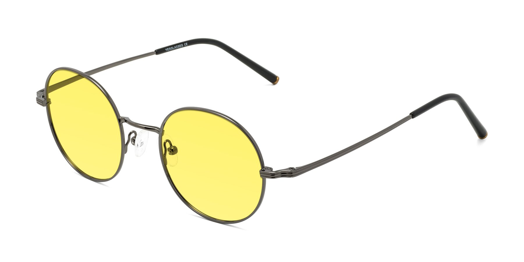 Angle of Sword in Gunmetal with Medium Yellow Tinted Lenses