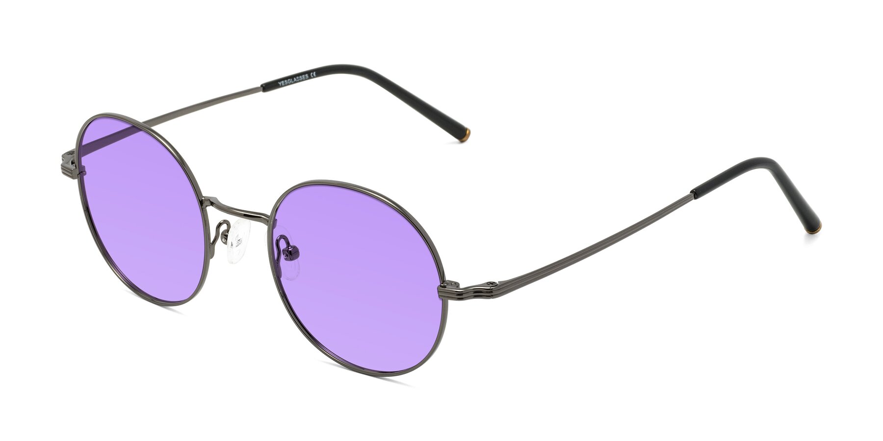 Angle of Sword in Gunmetal with Medium Purple Tinted Lenses