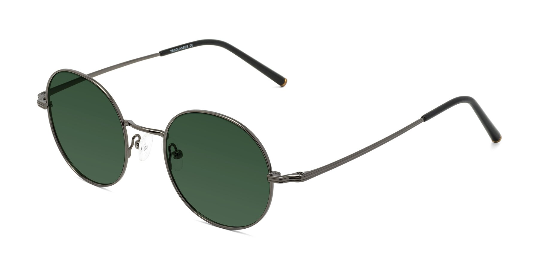 Angle of Sword in Gunmetal with Green Tinted Lenses