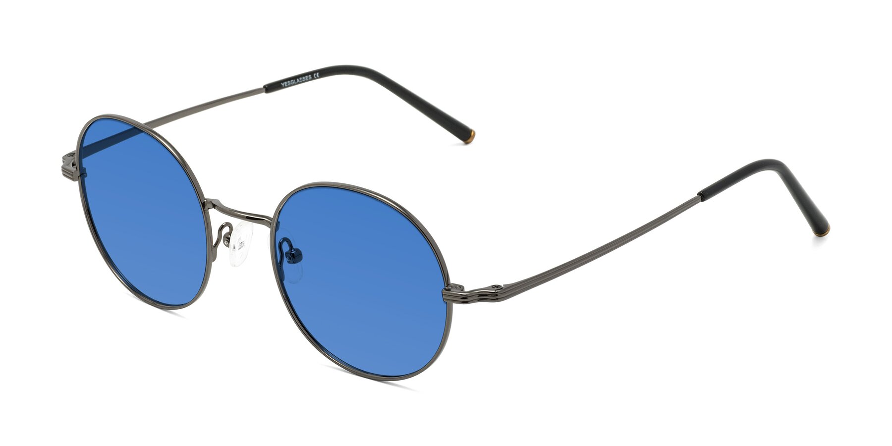 Angle of Sword in Gunmetal with Blue Tinted Lenses