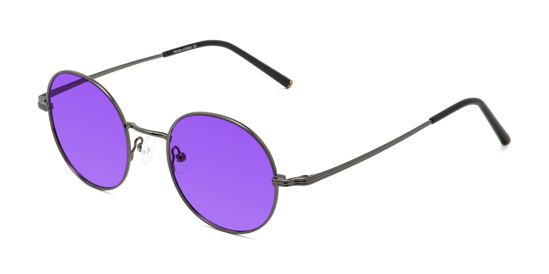 Angle of Sword in Gunmetal with Purple Tinted Lenses