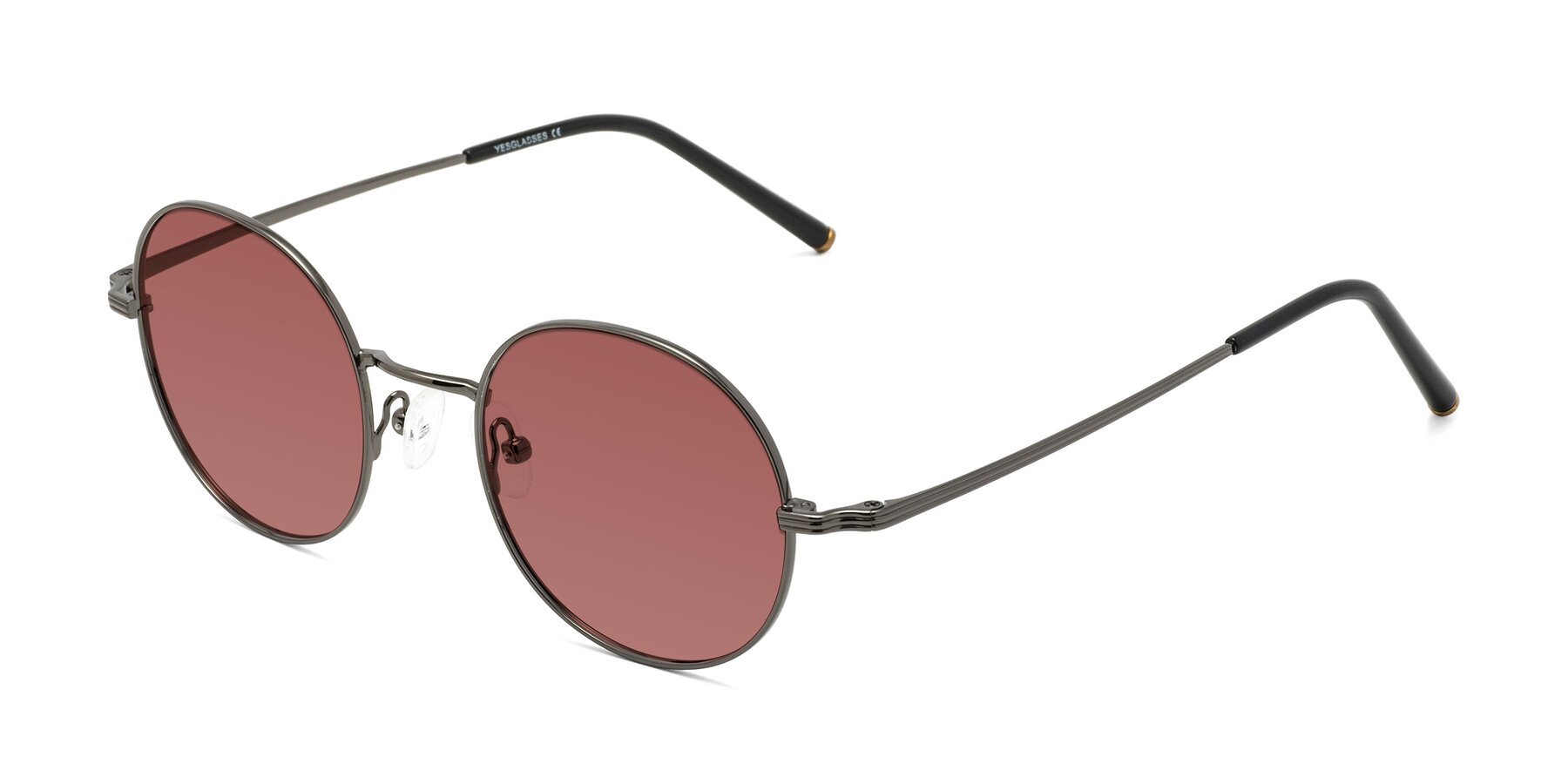 Angle of Sword in Gunmetal with Garnet Tinted Lenses