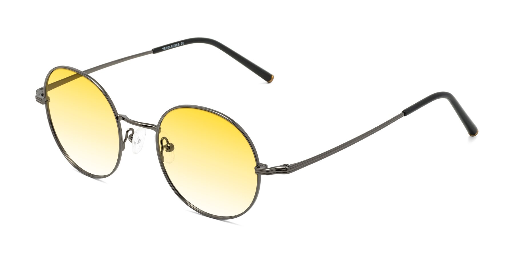 Angle of Sword in Gunmetal with Yellow Gradient Lenses