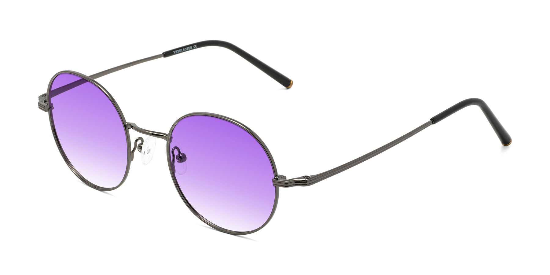 Angle of Sword in Gunmetal with Purple Gradient Lenses