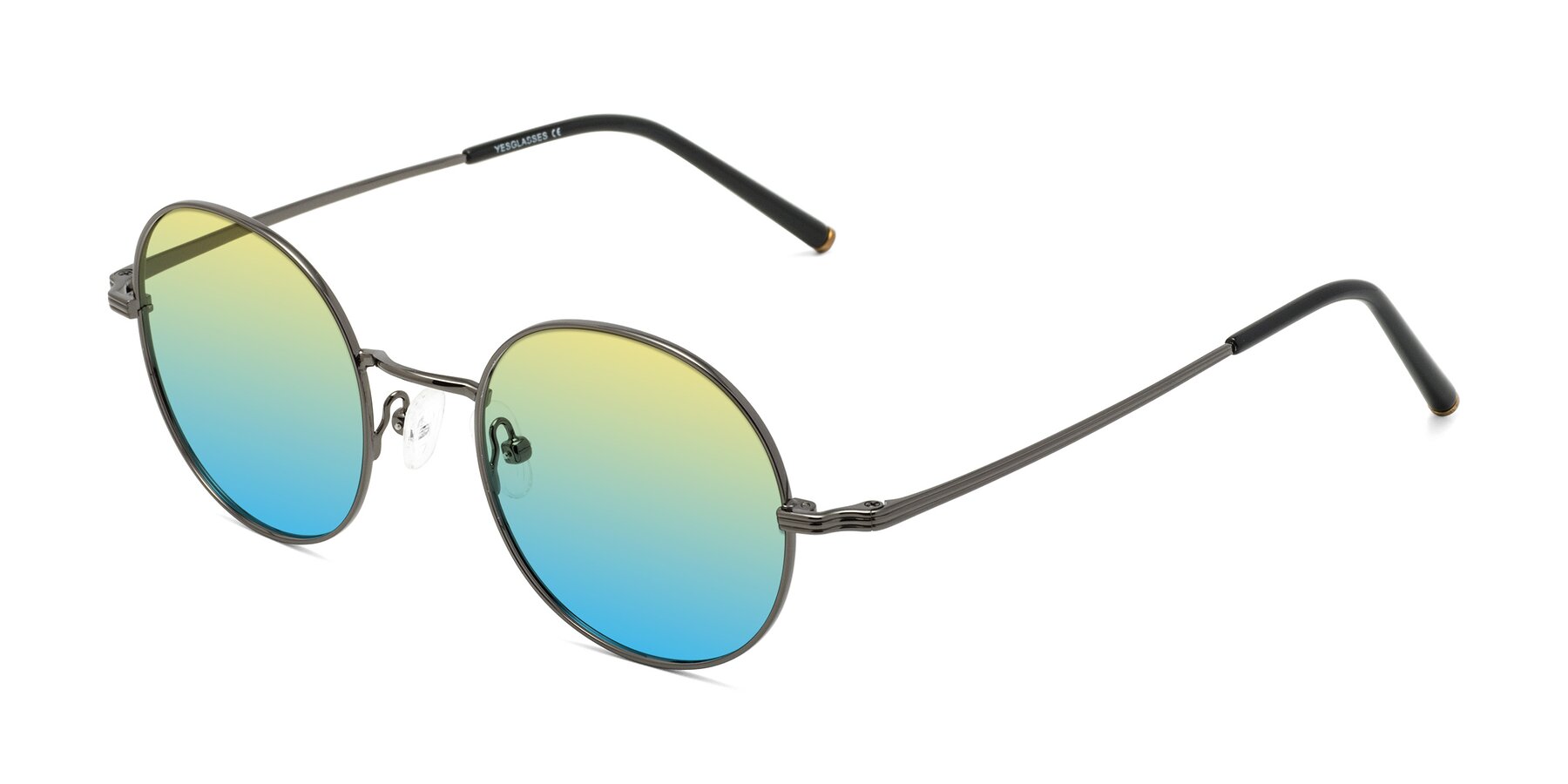 Angle of Sword in Gunmetal with Yellow / Blue Gradient Lenses