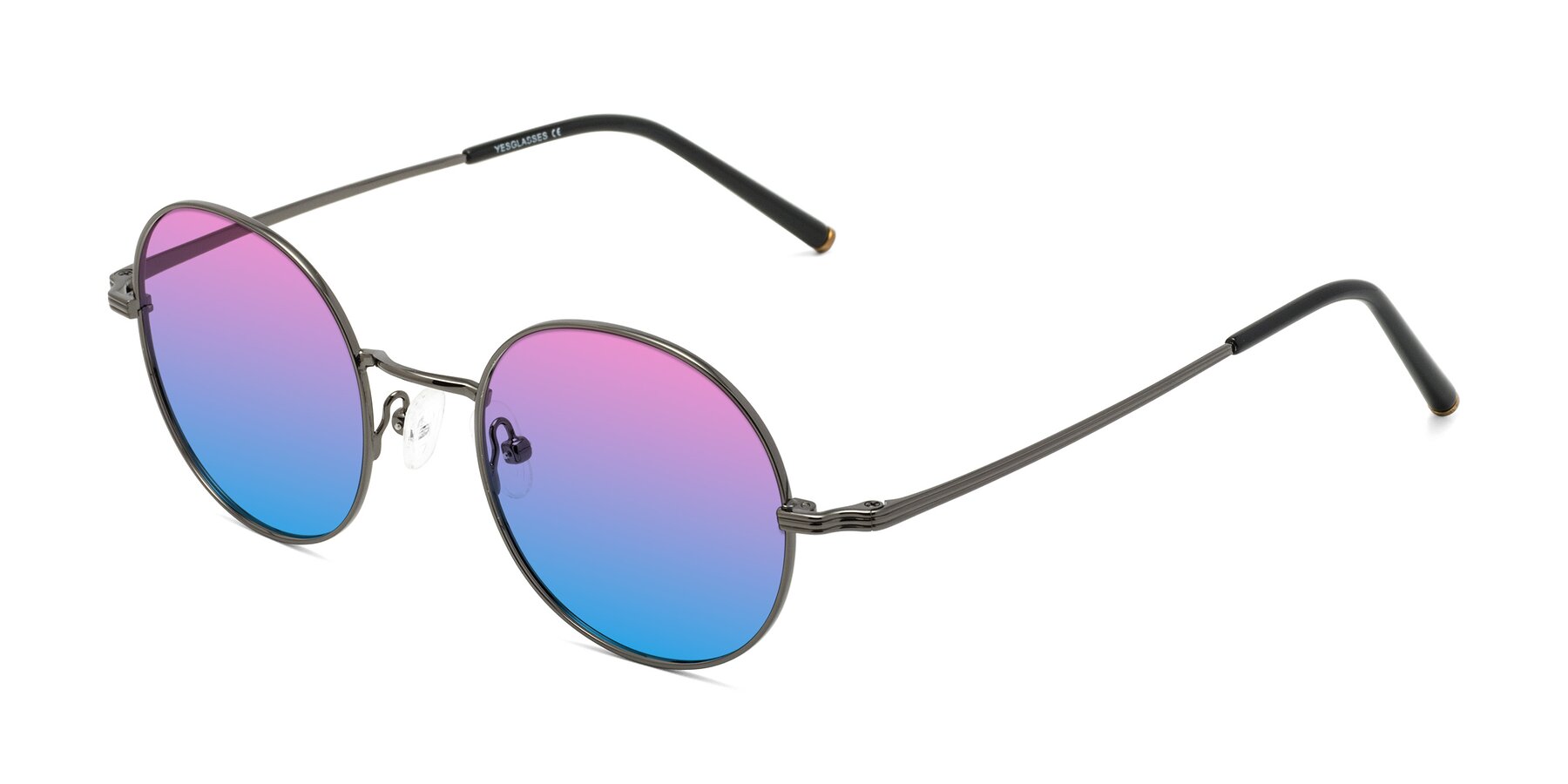 Angle of Sword in Gunmetal with Pink / Blue Gradient Lenses