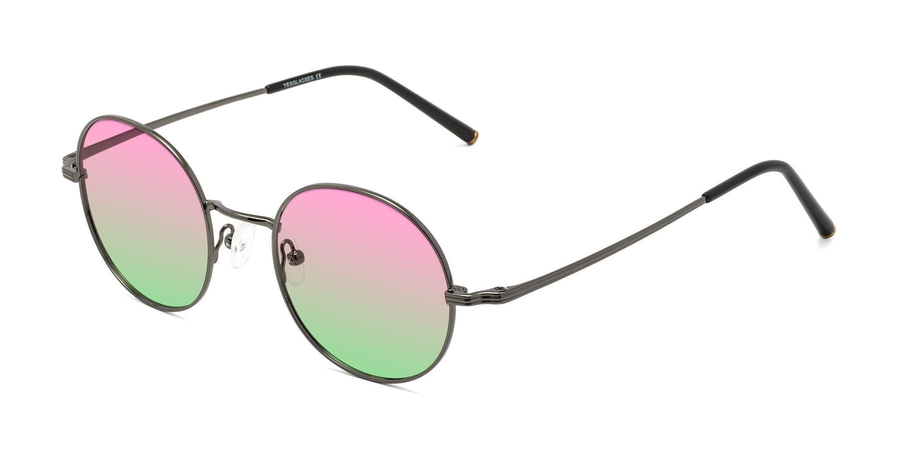 Angle of Sword in Gunmetal with Pink / Green Gradient Lenses