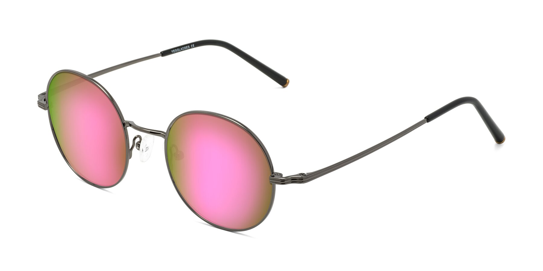 Angle of Sword in Gunmetal with Pink Mirrored Lenses