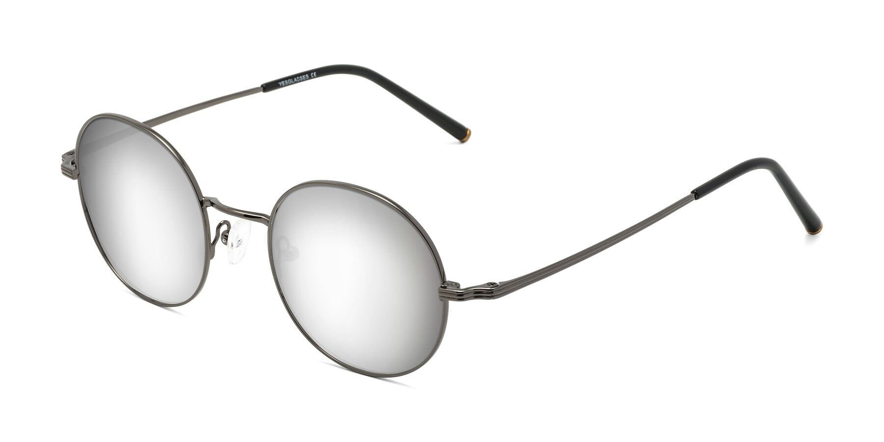 Angle of Sword in Gunmetal with Silver Mirrored Lenses