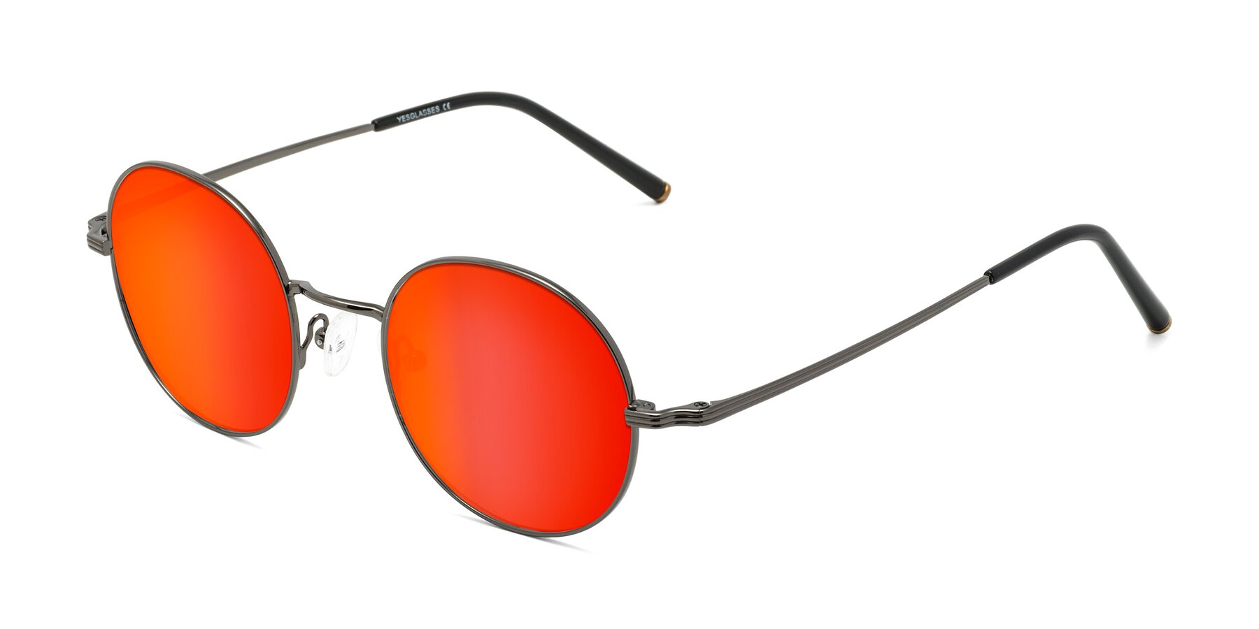 Angle of Sword in Gunmetal with Red Gold Mirrored Lenses