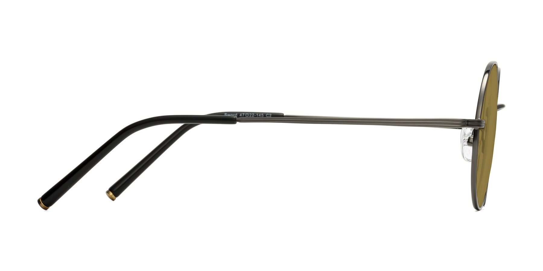 Side of Sword in Gunmetal with Brown Polarized Lenses