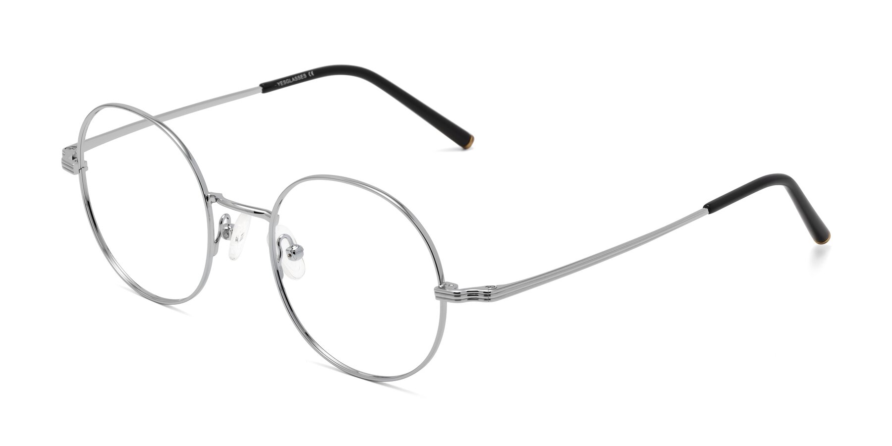 Angle of Sword in Silver with Clear Eyeglass Lenses