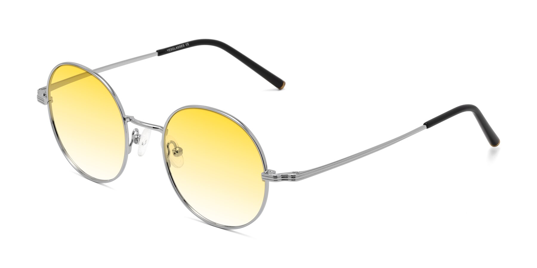 Angle of Sword in Silver with Yellow Gradient Lenses