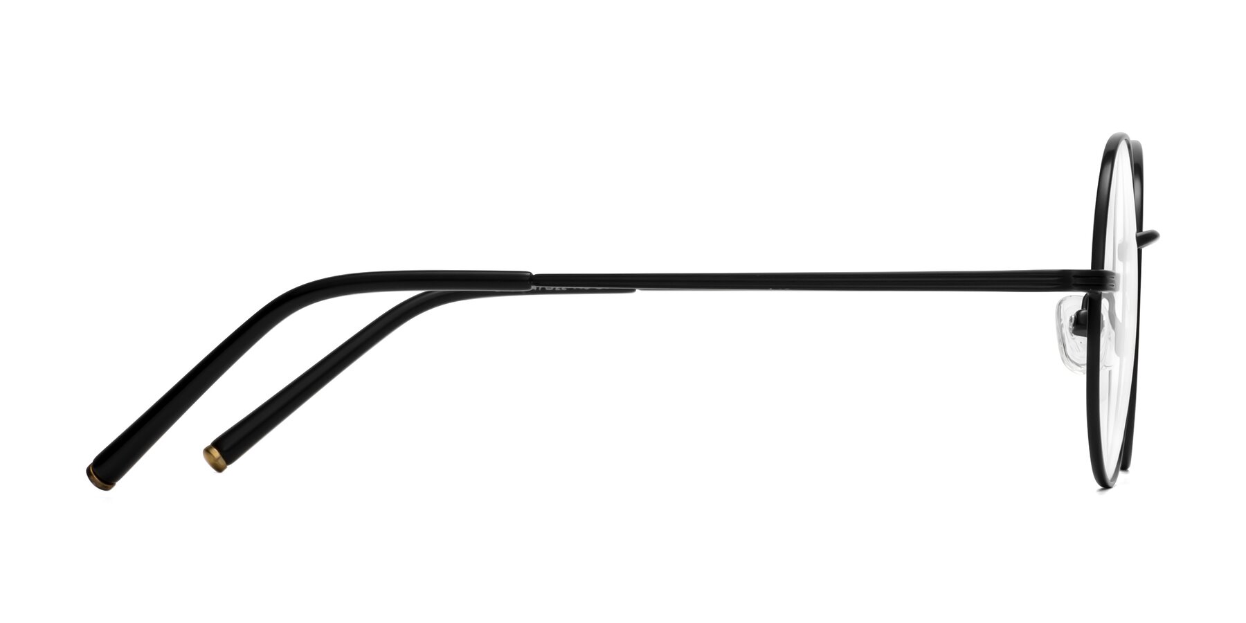 Side of Sword in Black with Clear Eyeglass Lenses