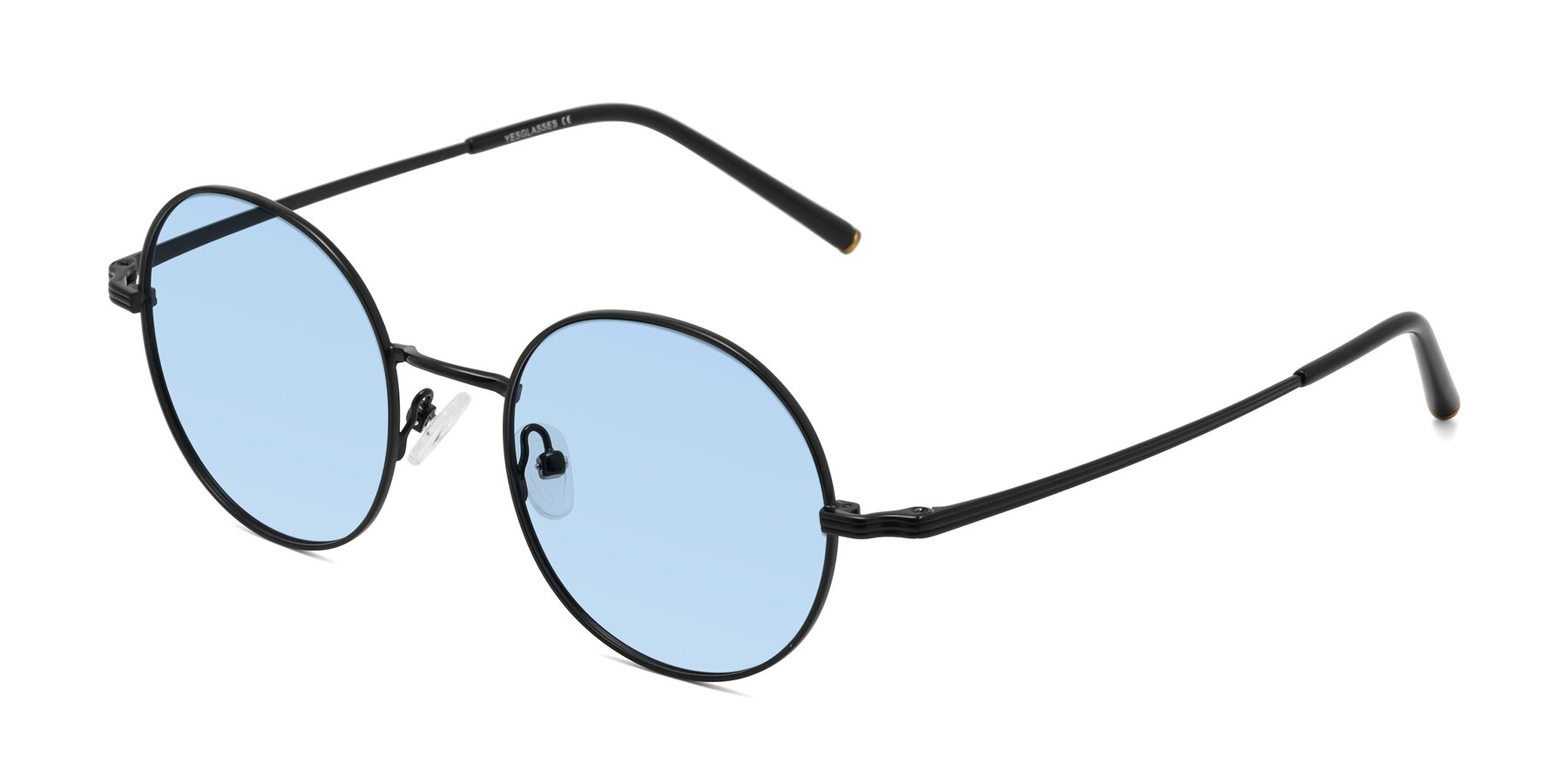 Angle of Sword in Black with Light Blue Tinted Lenses