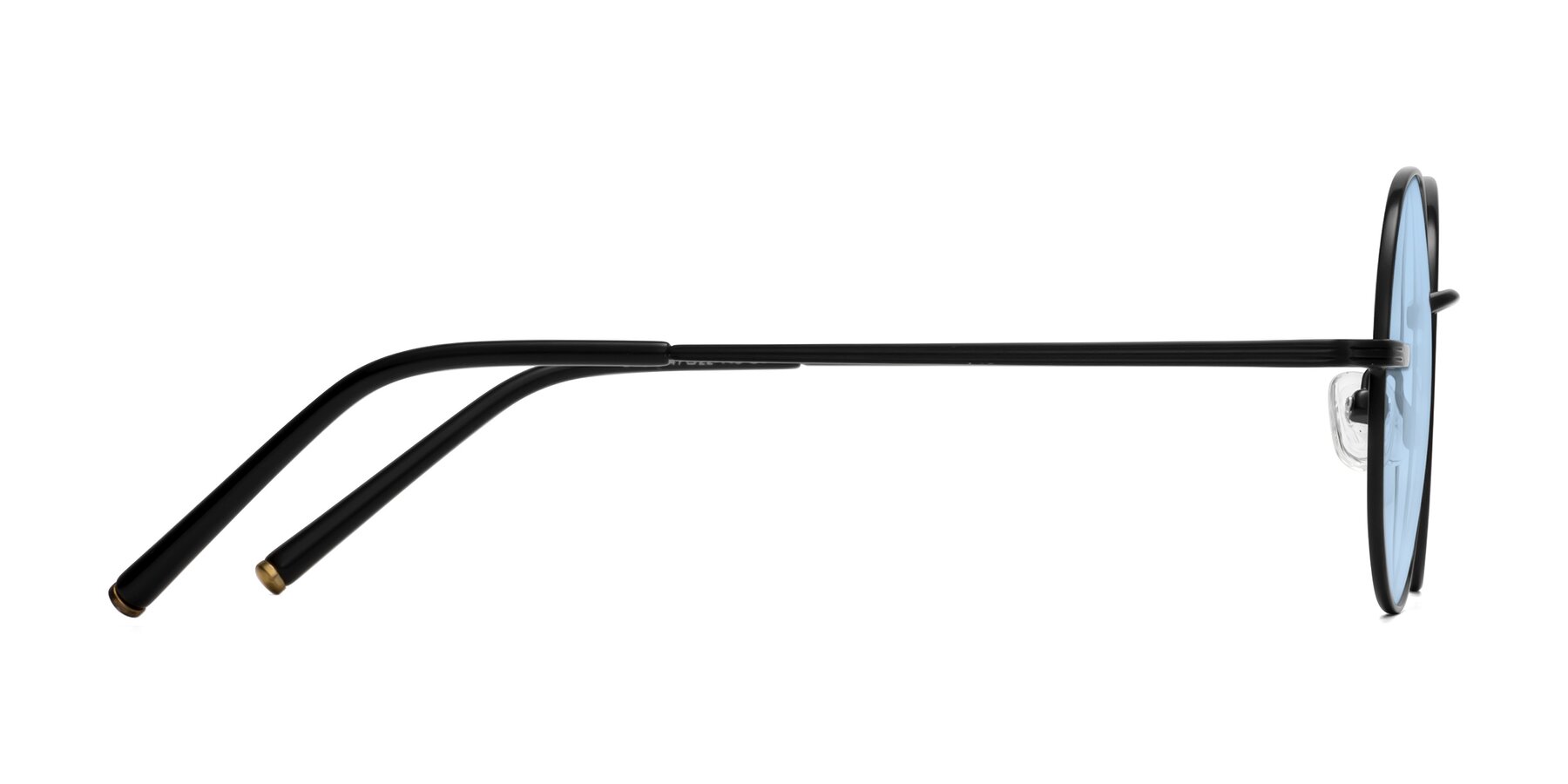 Side of Sword in Black with Light Blue Tinted Lenses