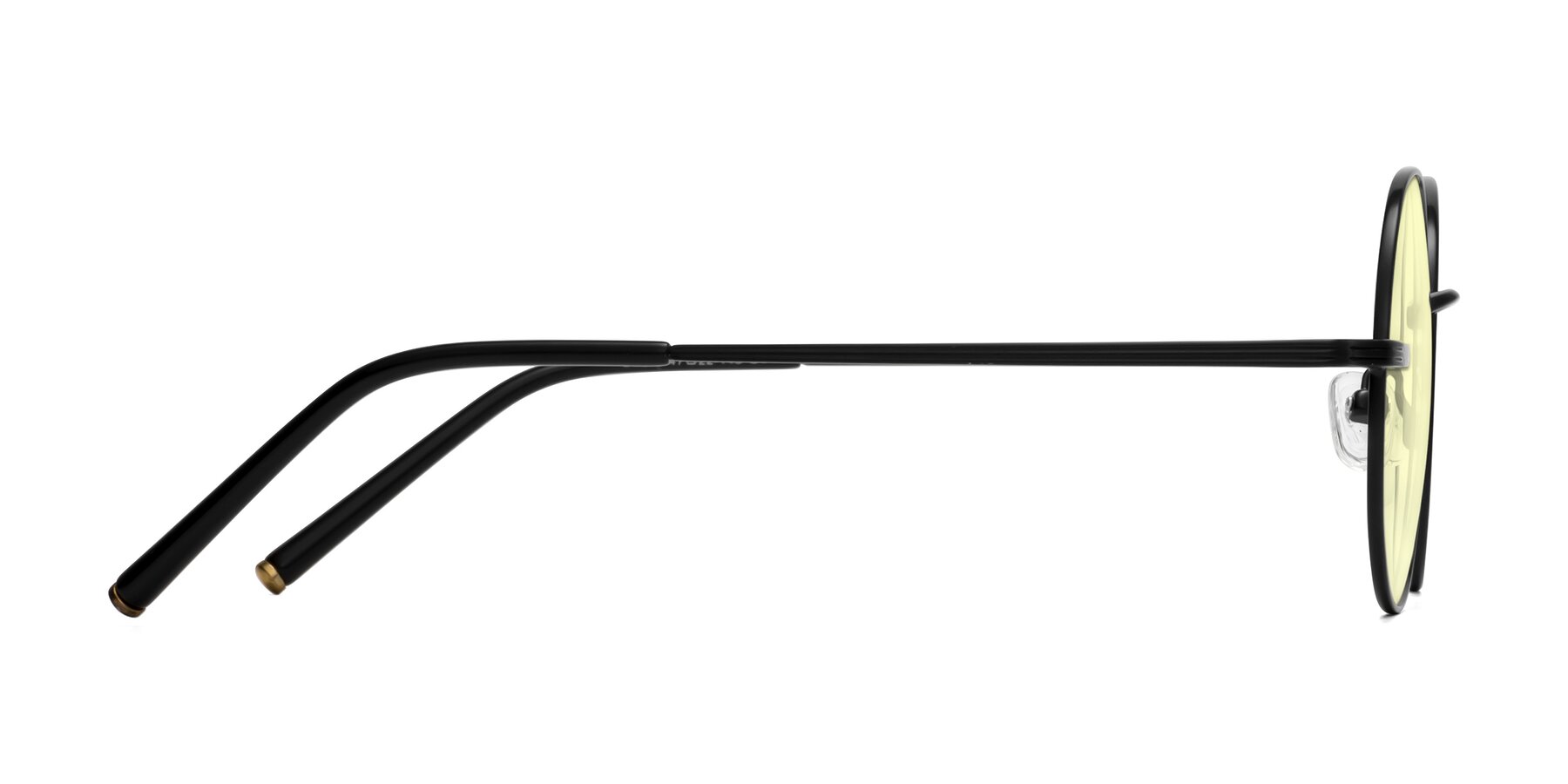 Side of Sword in Black with Light Yellow Tinted Lenses