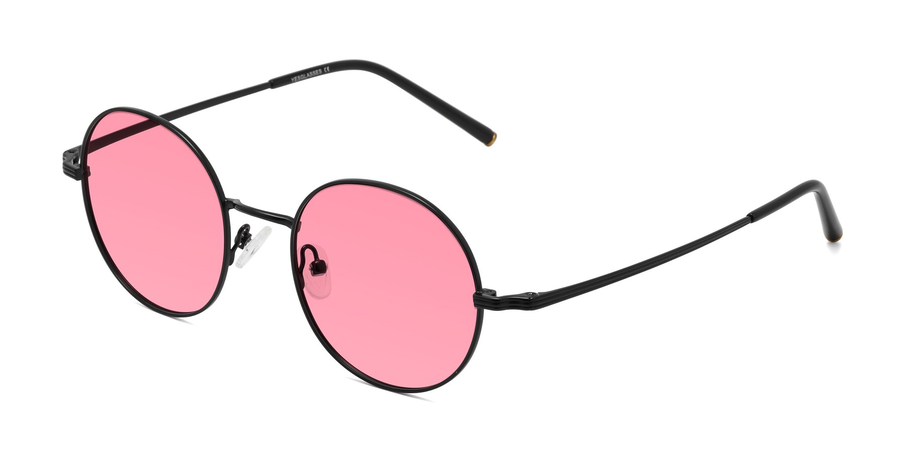 Angle of Sword in Black with Pink Tinted Lenses