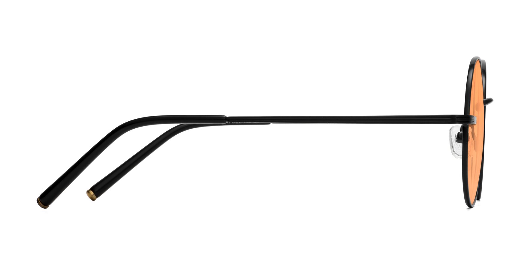 Side of Sword in Black with Medium Orange Tinted Lenses