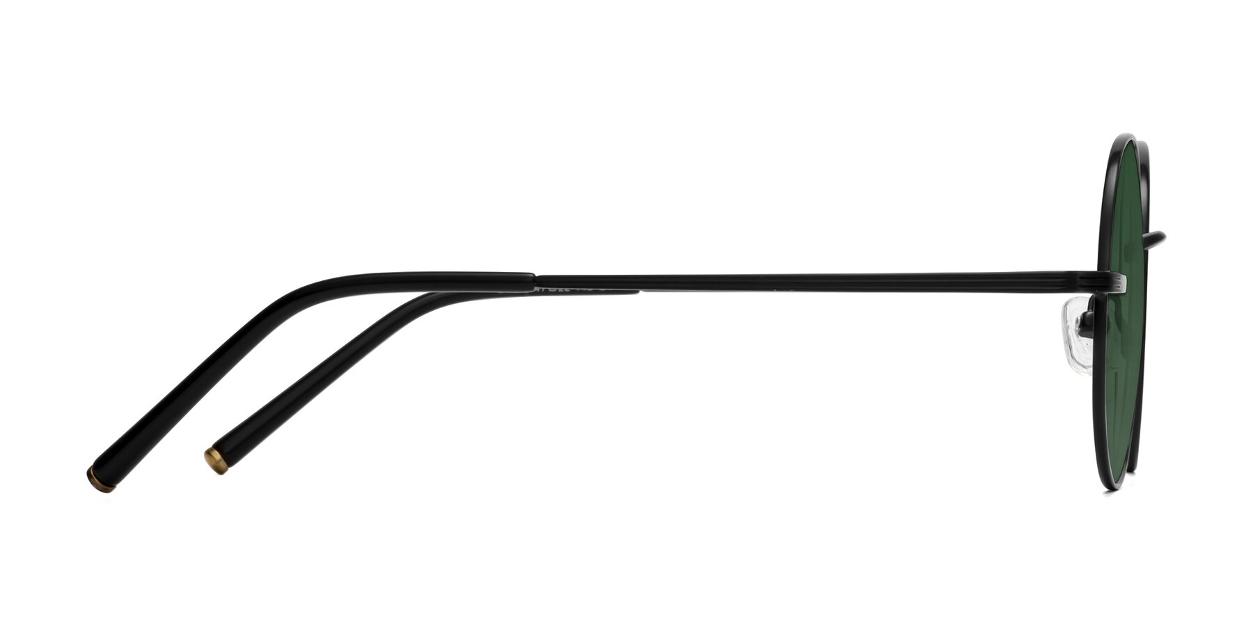 Side of Sword in Black with Green Tinted Lenses